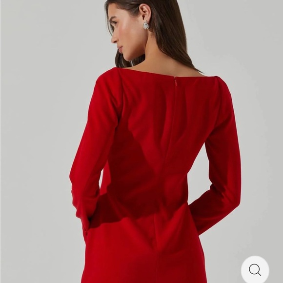 ASTR The Label Calanthe  Long Sleeve Minidress Cocktail In Red - Picture 8 of 16